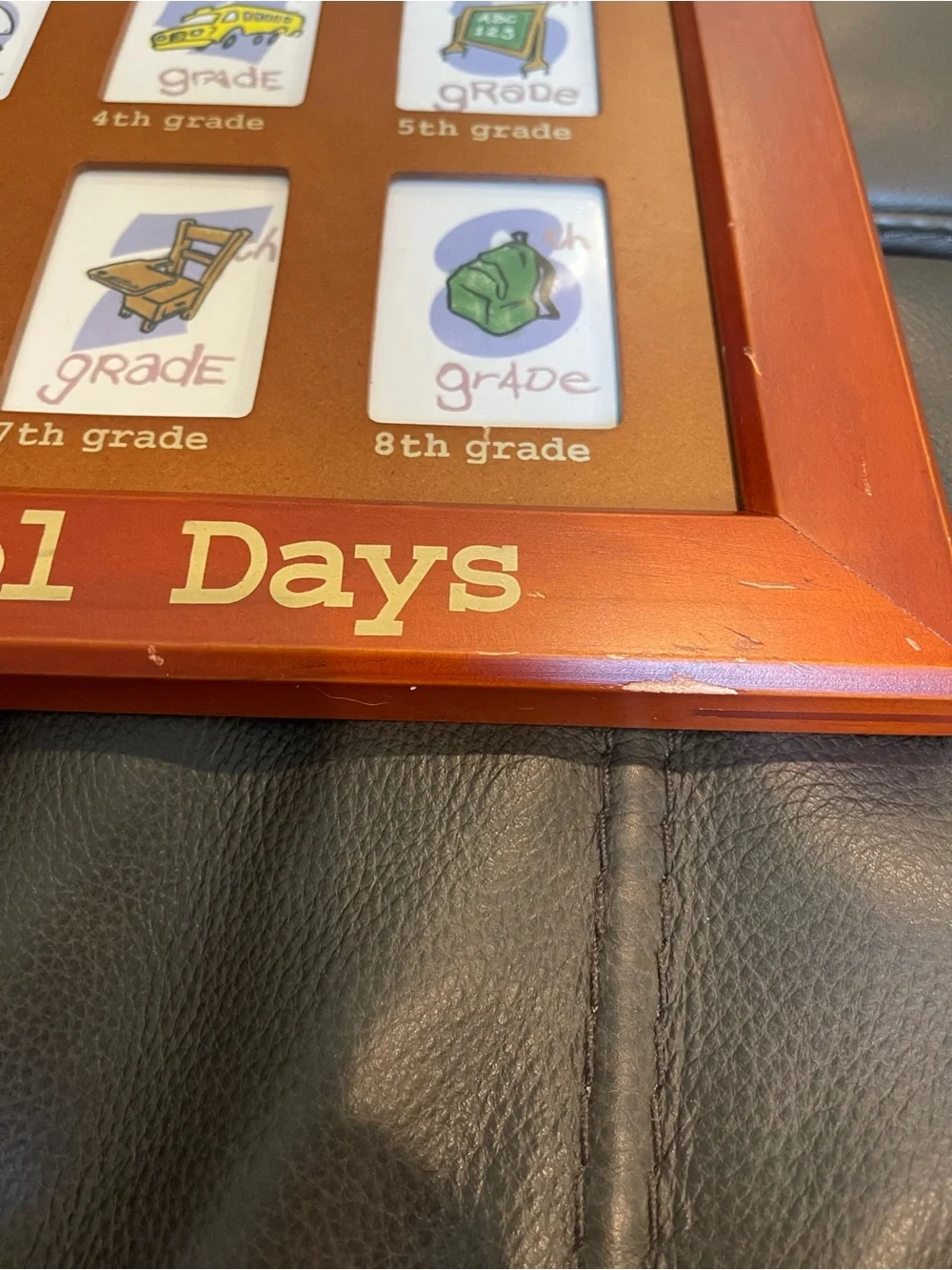 School Days Multi-Photo Frame - Wood Tone